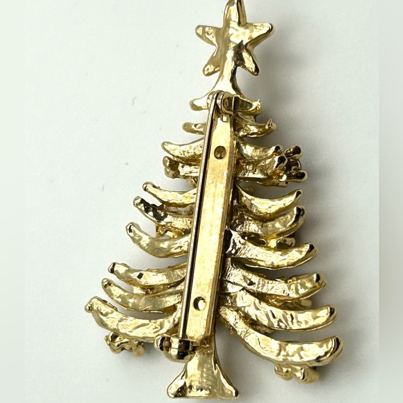 Vintage Mid Century Modern MCM Christmas Tree Brooch Holiday Pin … - Picture 3 of 5